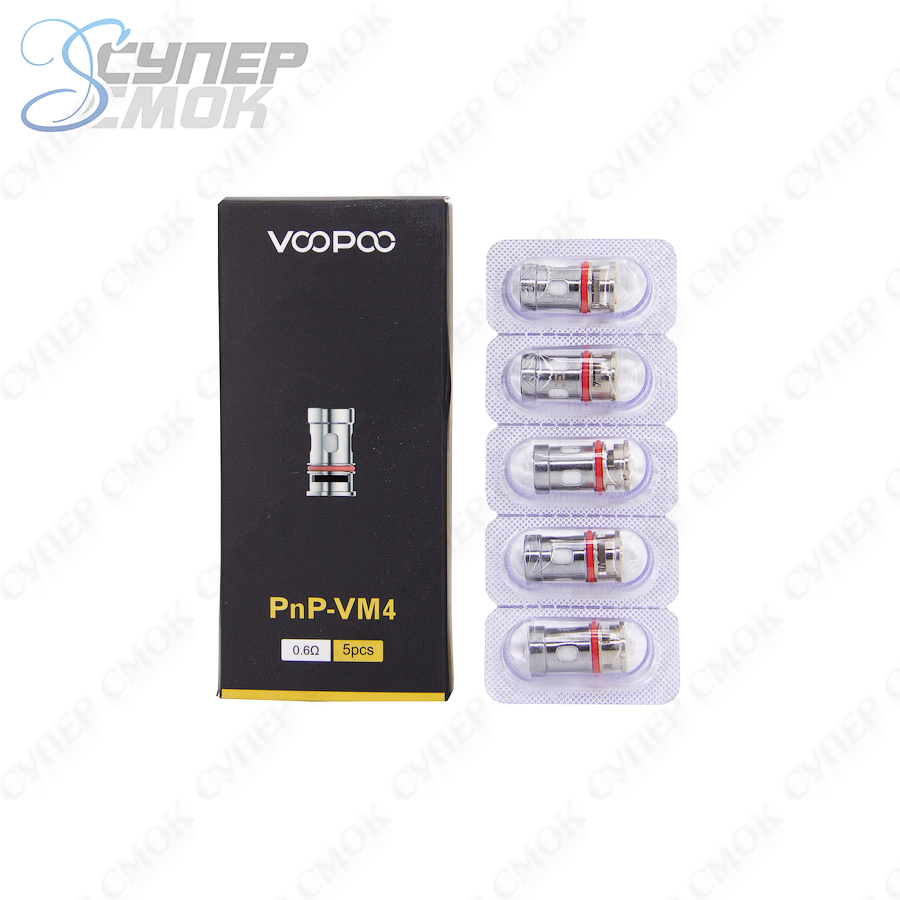 Сменный испаритель Voopoo PnP-VM4 Coil (Doric/Vinci/Drag X/PnP Pod Tank/Argus Air)>
