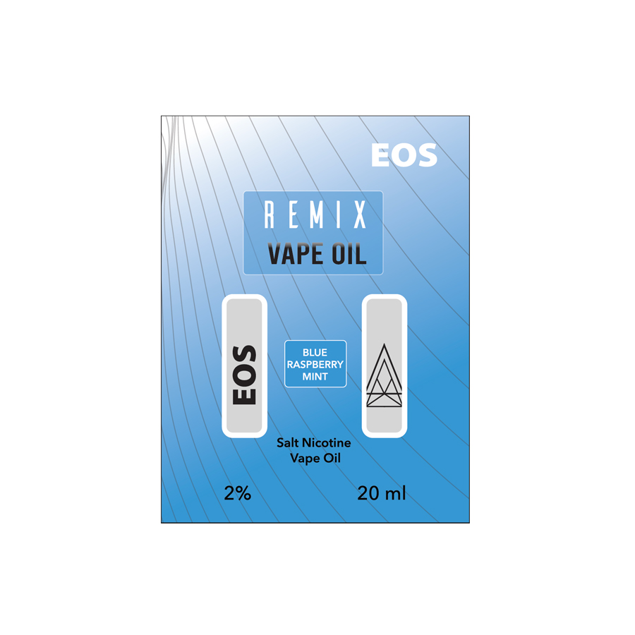 Жидкость EOS Remix Salt Nic "Blue Raspberry Mint" 20 мл