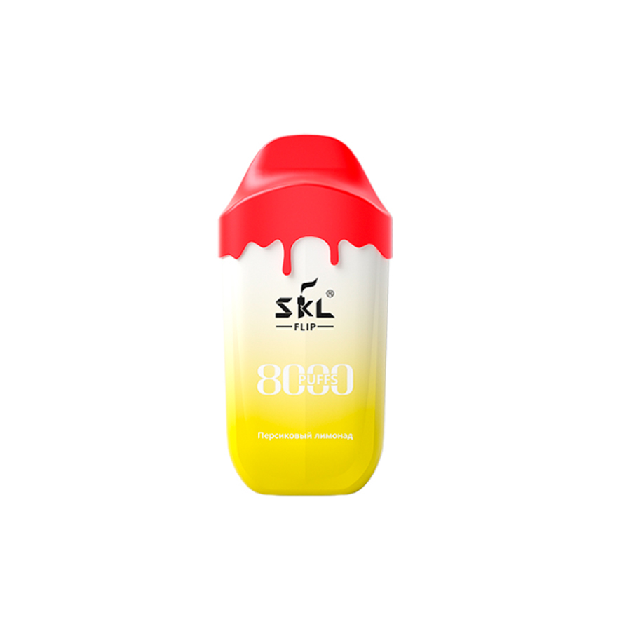 Электронная сигарета SKL FLIP 8000 "Персиковый Лимонад" 1шт/уп