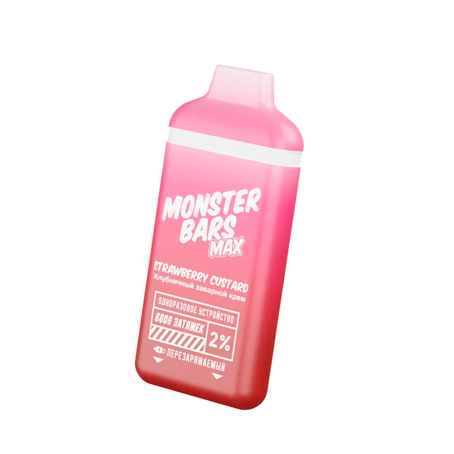 Электронная сигарета Monster Bars "Strawberry Custard" 1 шт/уп