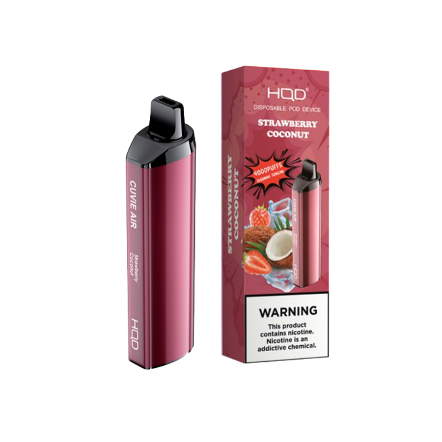 Электронная сигарета HQD Cuvie AIR 4000 "Strawberry Coconut" 1 шт/уп