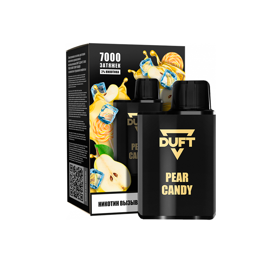 Электронная сигарета Duft Pod 7000 "Pear Candy" 1 шт/уп